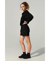 Lilysilk Women's Oversized Heirloom '89 Polo Collar Sweatshirt