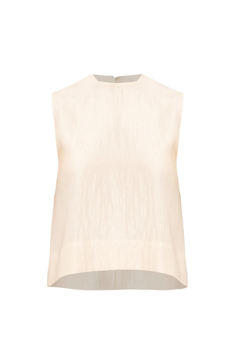 Ivonne Women's Sleeveless Round Neck Top