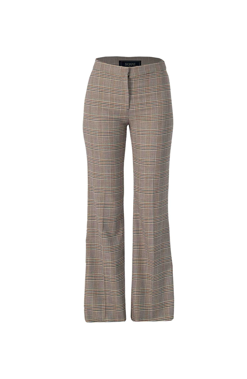 Ivonne Women's Straight-Leg Prince Of Wales Trousers