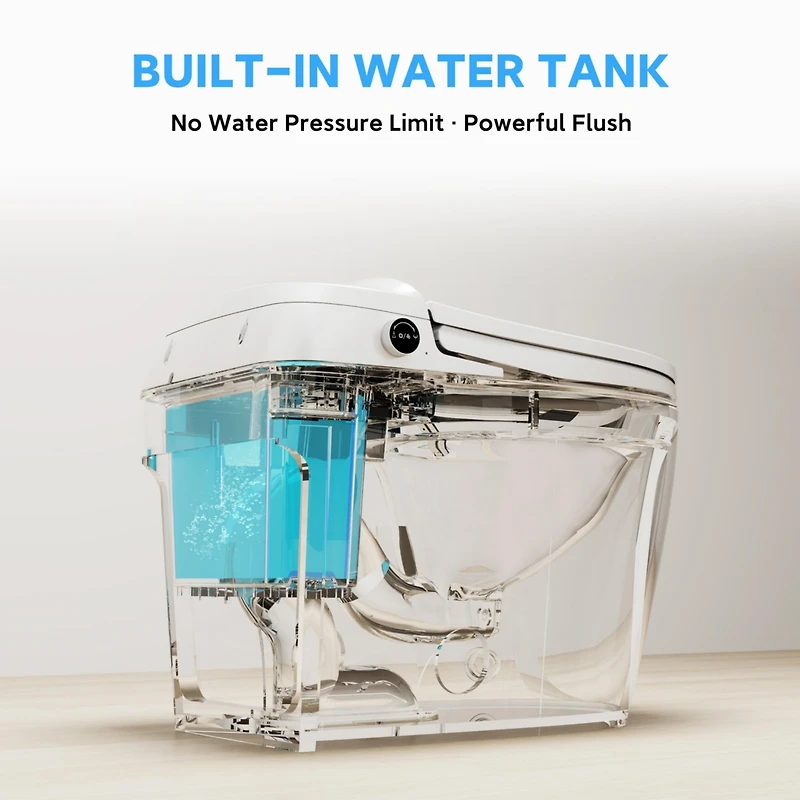 Casainc Smart One-Piece Bathroom Fixture With Heated Seat, Auto Flush, Wash, Dryer And Deodorizer