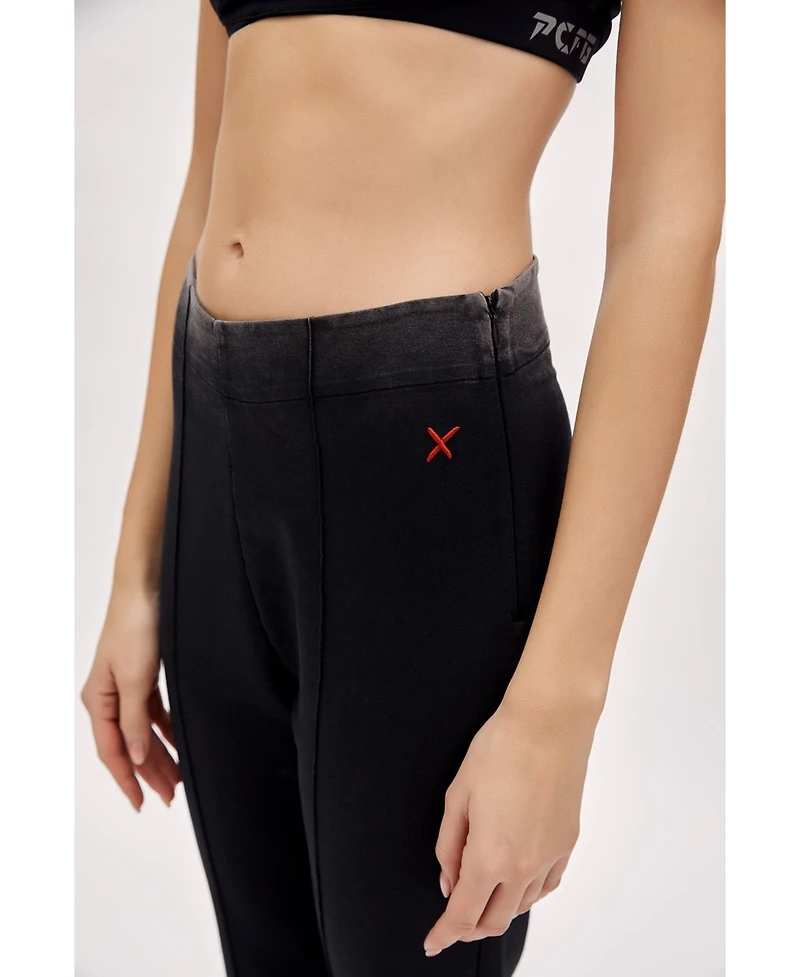 Pcfg Women's Acid-Washed Flare Sweatpants