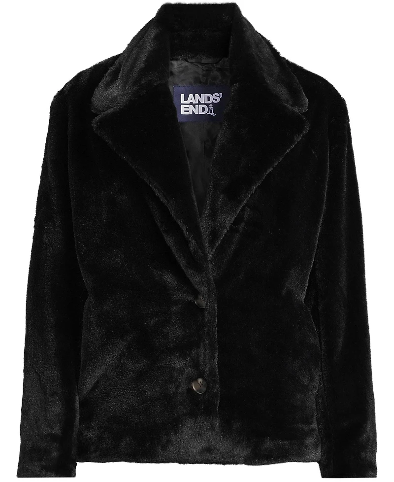 Lands' End Women's Faux Fur Jacket