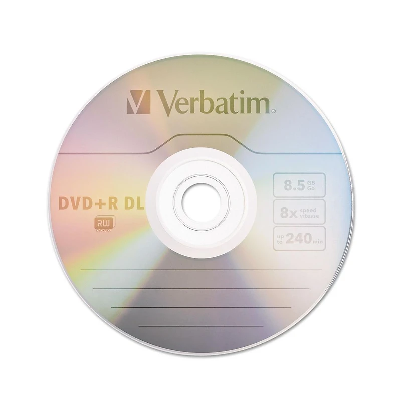 Verbatim 96542 8.5 Gb 8X Dual-Layer Dvd+R Discs Spindle - Silver (30/Pack