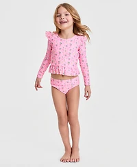 Epic Threads Toddler Girls' 2T-5T Long-Sleeve Ruffle Rashguard 2-Piece Swimsuit, Macy's Exclusive