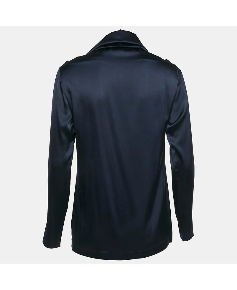 Pre-Owned Moschino Women's Cheap And Chic Satin Jersey Cowl Neck Top