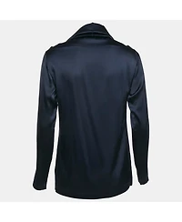 Pre-Owned Moschino Women's Cheap And Chic Satin Jersey Cowl Neck Top