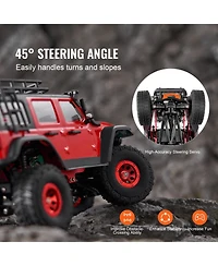 Mecale Rc Car 1:24, 4WD Off-Road Truck with Lights, Extra Shell & 2 Batteries, 2-Speed Hobby Racing Toy for Boys Girls 14