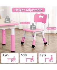 Gaomon Kids Table and 4 Chairs Set Activity Table for Toddlers 5-Piece Childrens Table and Chair Set Boy & Girl Gift for Classrooms/Daycares/Home