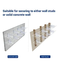 Fleximounts Wr16-e WR White Series 12″ D × 36″ W White Steel Wall Shelves (4-Pack)