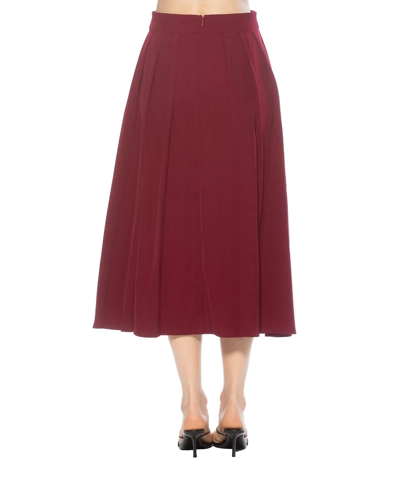 Alexia Admor Women's Oren Long Pleated Midi Skirt