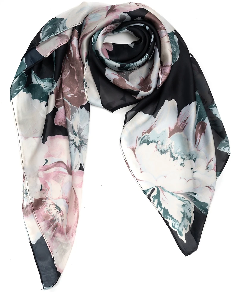 Vince Camuto Painterly Rose Square Scarf