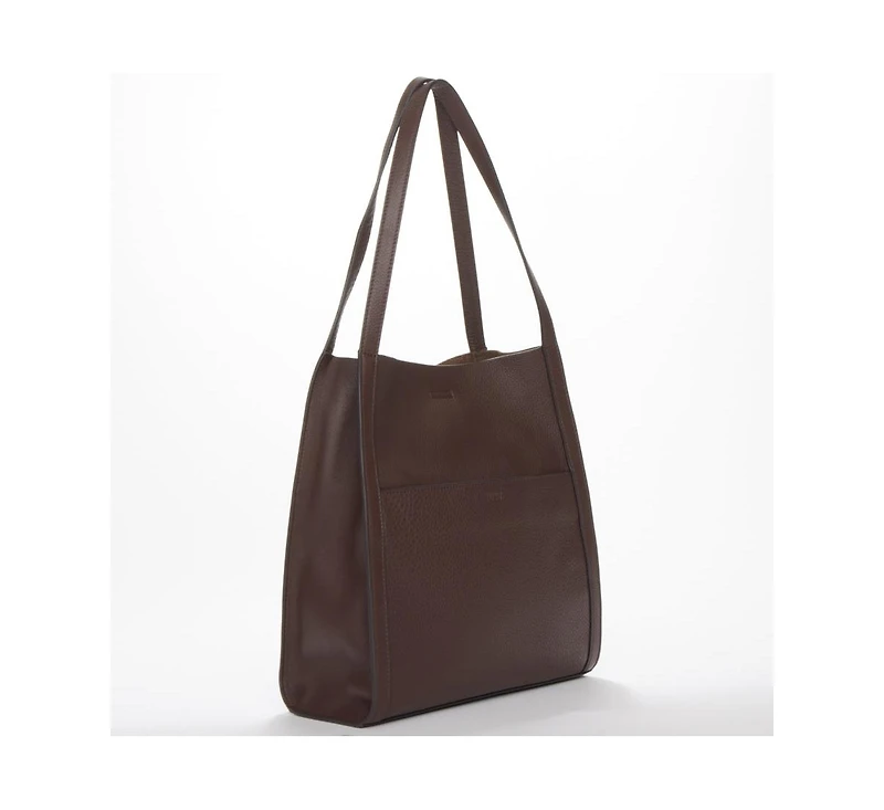 Susu Pebbled Leather Work Tote, Everyday Pebble Shoulder Bag