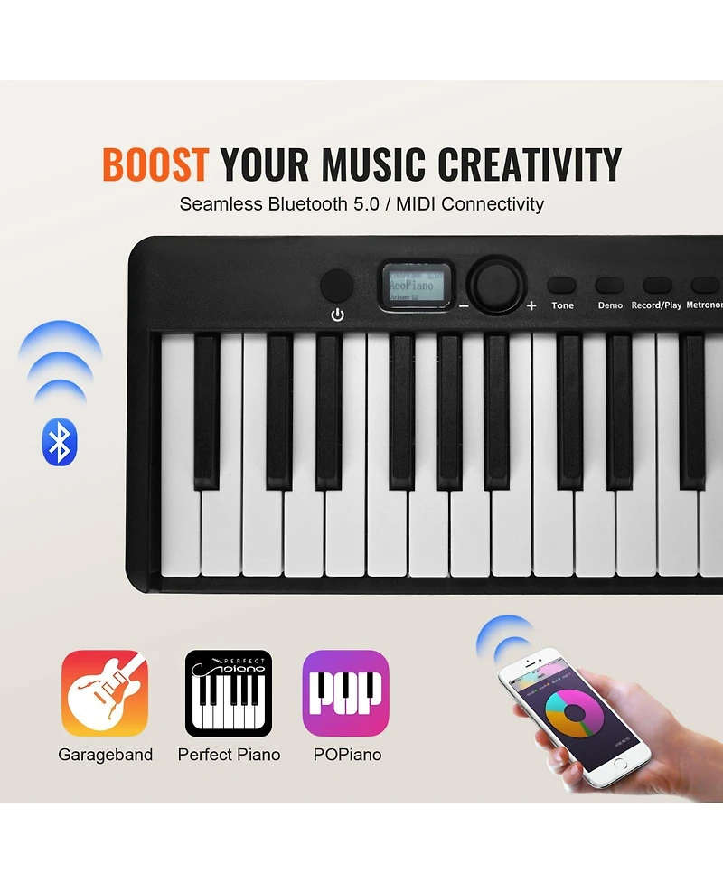 Sugift 88-Key Folding Keyboard Piano Portable Digital Piano with Bag Pedal