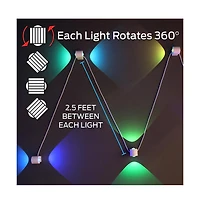 Monster Cable 12 Ft Two-Sided Multi-Position Indoor Sconce Smart Lights