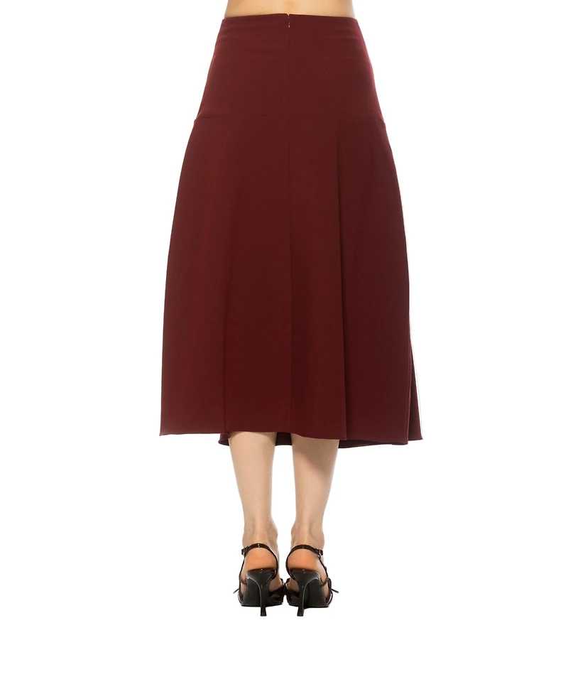 Alexia Admor Women's Eres Flared Midi Skirt With Front Detail