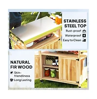 Slickblue Outdoor Utility Cart for Camping Gear and Cooking Setup