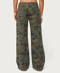 Edikted Women's Quincy Studded Low Rise Jeans