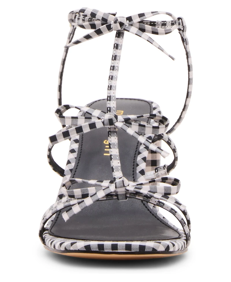 Madden Girl Lovely Bow Strappy Block-Heel Dress Sandals