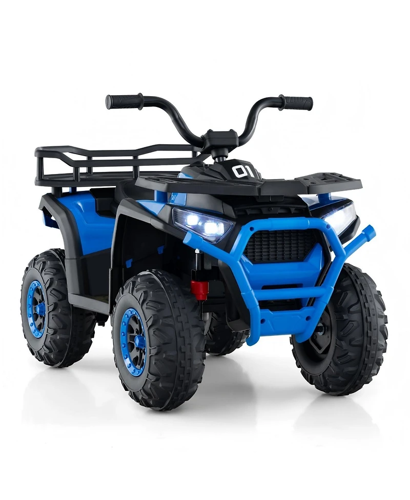 Hongge 24V Kids Ride On Atv Quad With Led Lights Music Fm Radio And Storage Compartment
