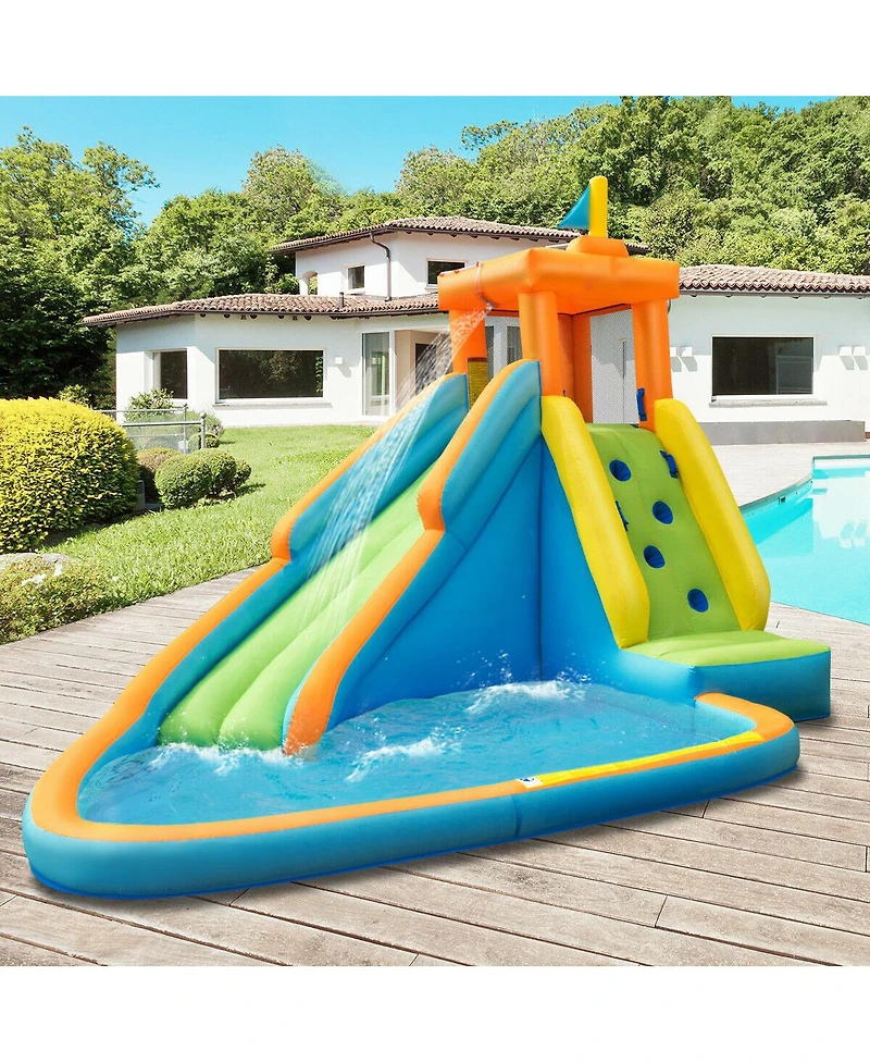 Givimo Inflatable Water Slide Kids Bounce House with 740W Blower