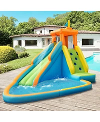 Givimo Inflatable Water Slide Kids Bounce House with 740W Blower