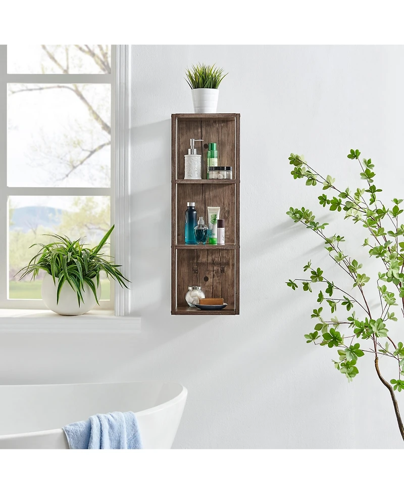 Danya B Recife Vertical Three-Tier Cube Wall Shelf