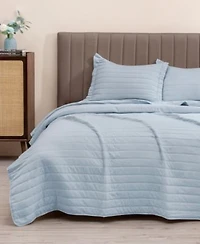 Linery Co. Channel Stitch Microfiber Quilt Set With Shams