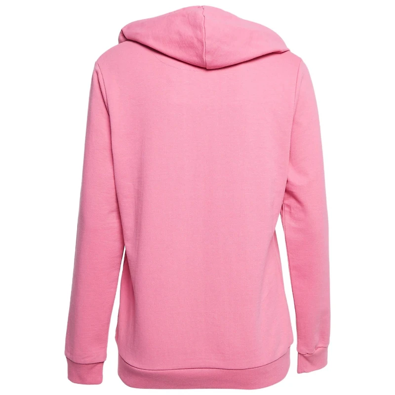 Pre-Owned Love Moschino Women's Pink Crystal Embellished Cotton Hoodie