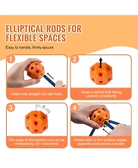 Mecale Tent Fort Building Kit for Kids Stem Construction Toy Set Castle 180PCS