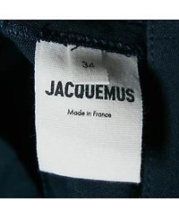 Pre-Owned Jacquemus Women's Navy Blue Hemp Blend Le Haut Bebi Crop Top