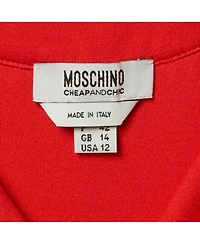 Pre-Owned Moschino Women's Cheap And Chic Red Silk Blend Knit Sleeveless Top