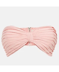 Pre-Owned Ronny Kobo Women's Mayah Pleated Bandeau Top