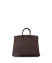 Pre-Owned Hermes Birkin 25 Handbag Brown Togo with Gold Hardware