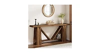 Tribesigns 70.9-Inch Long Console Table, Farmhouse Entryway Table with Storage, Narrow Sofa Console Behind Couch