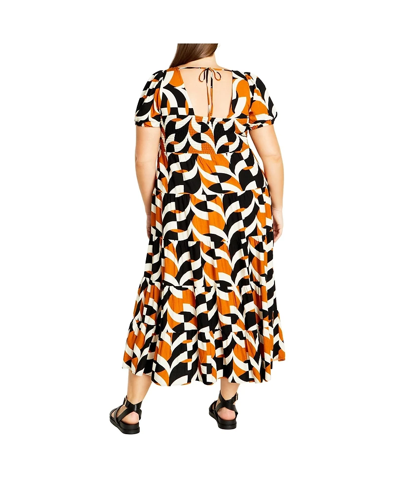 City Chic Women's Mila Print Dress