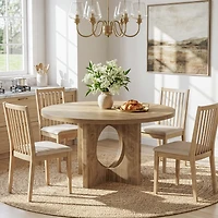 Tribesigns 63-78.8-Inch Extendable Wood Dining Table for 6-8 with Metal Frame, Rustic Brown & Black Modern Kitchen Table
