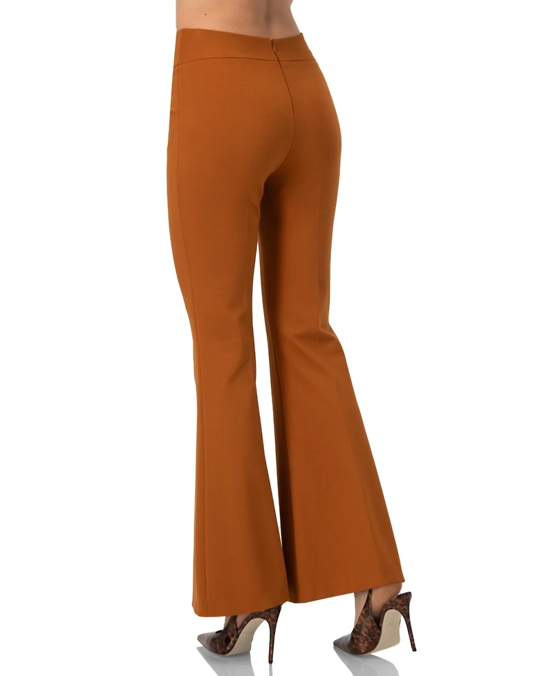 Ivonne Women's Flared Trousers with Wide Waistband