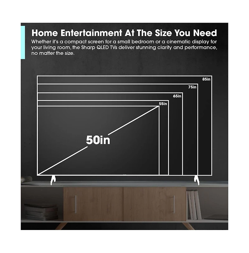 Sharp Aquos Series Qled 4K Ultra Hd Smart Tv with Xumo