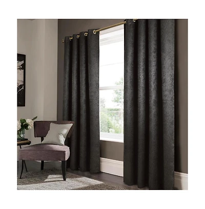 Olivia Gray Lina Matte Embossed Blackout Grommet Single Panel - 52x90