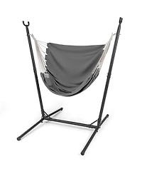Adjustable Hammock Chair with Stand 6 Adjustable Positions Storage Pocket Sturdy