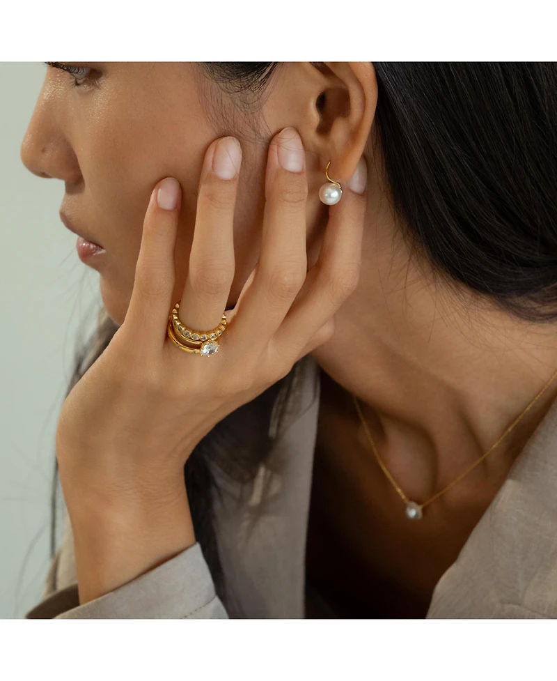 Bearfruit Jewelry Plated Sterling Golden Gala Ring Trio