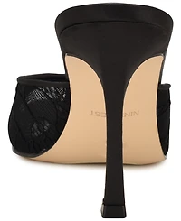 Nine West Women's Kiscop Lace Slip-On Stiletto Sandals