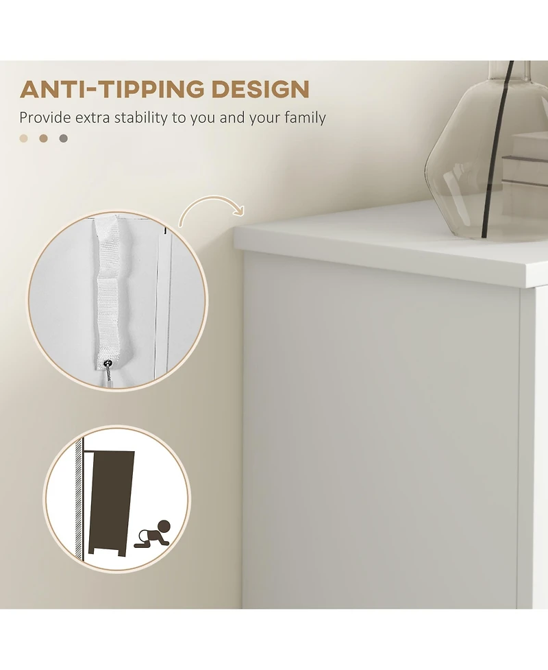 Slickblue Vertical Shoe Storage Cabinet with Drawer and Shelf