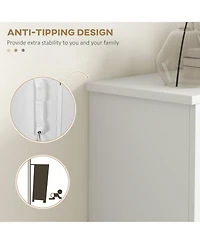 Slickblue Vertical Shoe Storage Cabinet with Drawer and Shelf