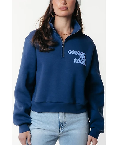 Colourful Rebel Women's Uni Logo Wave Relaxed Zip Sweat