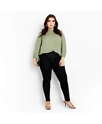 City Chic Women's Plus Size Lace Angel Elbow Sleeve Top