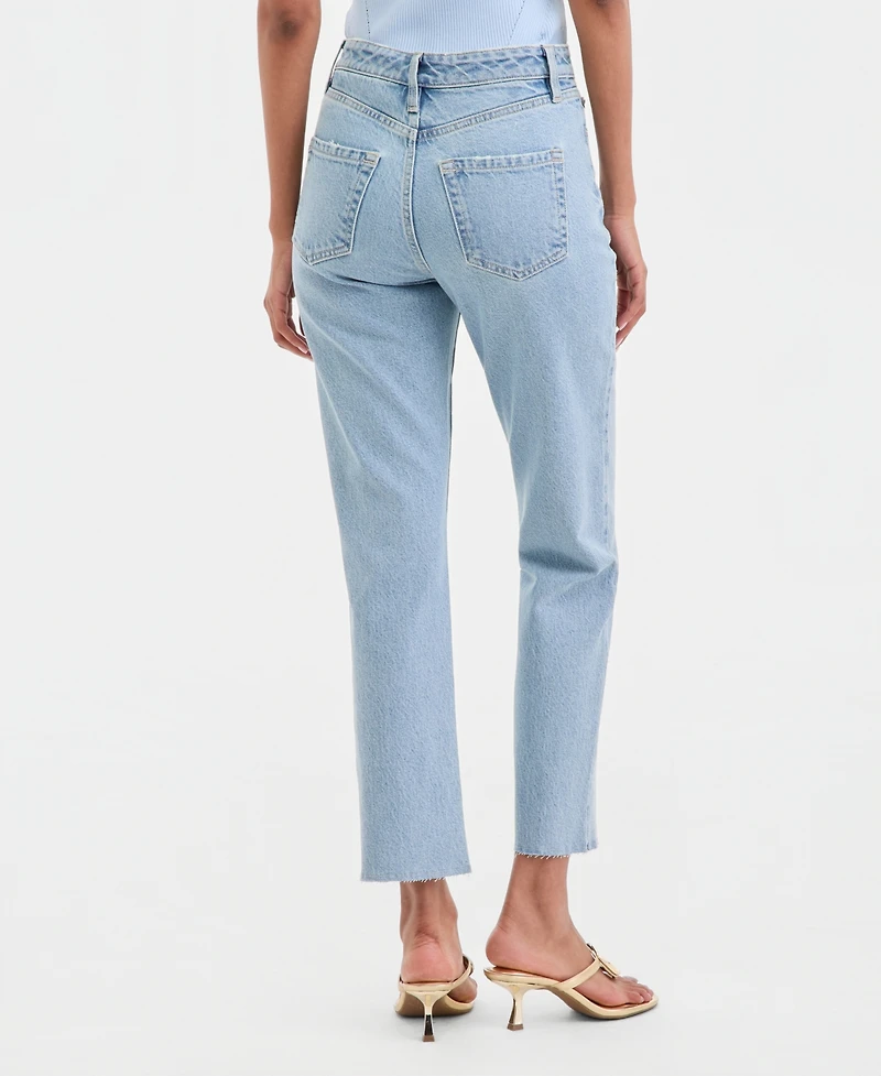 I.n.c. International Concepts Women's High-Rise Straight Ankle Jeans, Macy's Exclusive