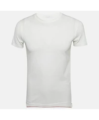 Pre-Owned Givenchy Men's White Logo Band Trim Jersey T-Shirt