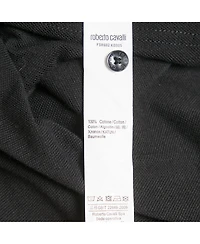 Pre-Owned Roberto Cavalli Men's Logo Embroidered Pique Polo T-Shirt