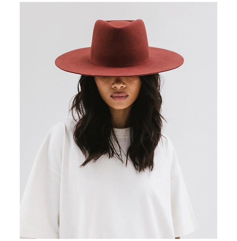 Dakota Wide Brim Felt Hat with Triangle Crown for Stylish Protection